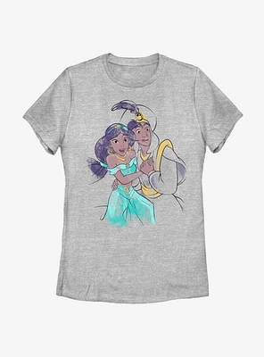 Disney Aladdin Jasmine And Ali Womens T-Shirt