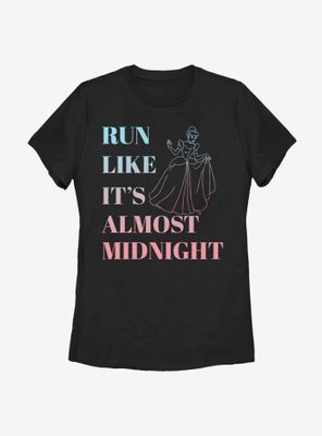 Disney Cinderella Run Like It's Almost Midnight Womens T-Shirt