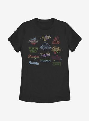 Disney Princesses Princess Titles Womens T-Shirt