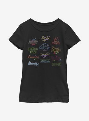 Disney Princesses Princess Titles Youth Girls T-Shirt