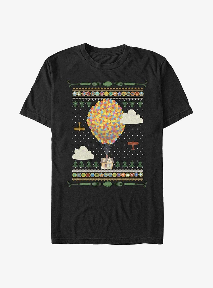 Disney Pixar Up Holiday Sweater Pattern T-Shirt