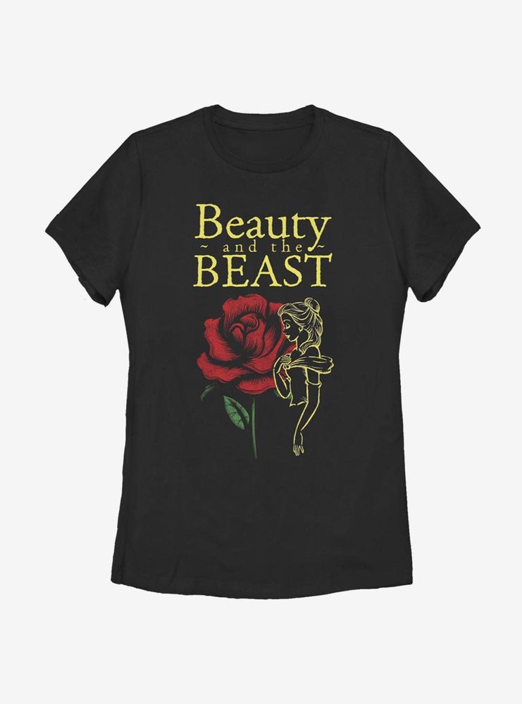 Disney Beauty And The Beast Rose Womens T-Shirt