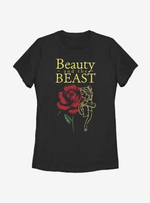 Disney Beauty And The Beast Rose Womens T-Shirt
