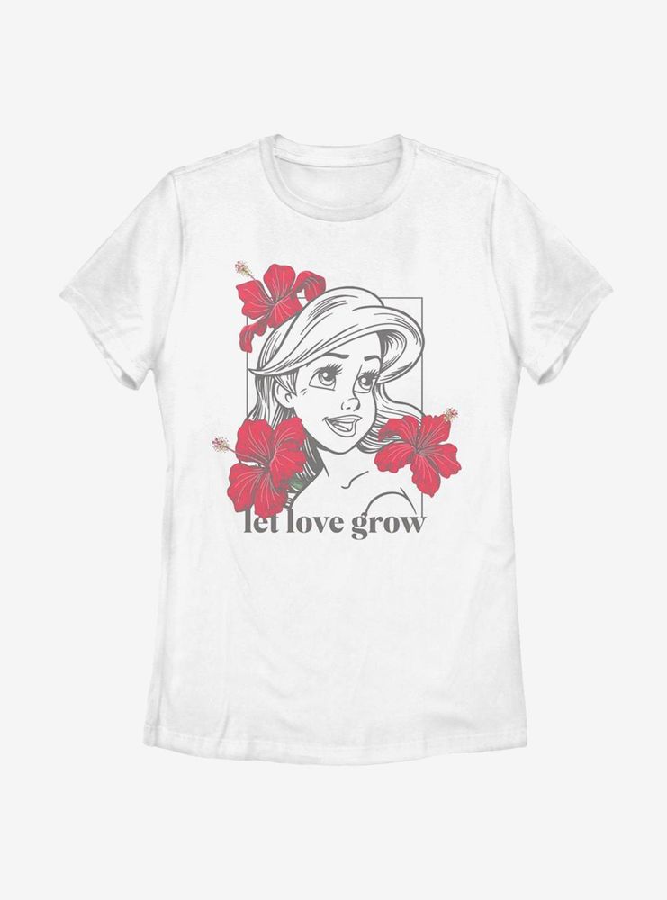 Disney The Little Mermaid Ariel Floral Womens T-Shirt