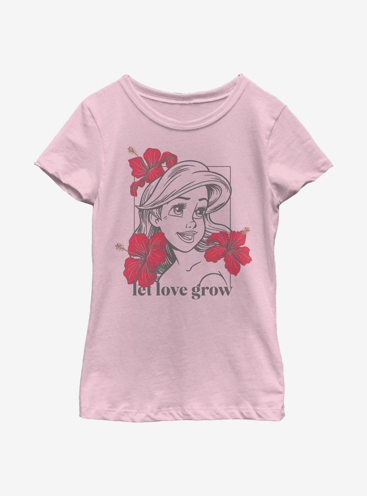 Disney The Little Mermaid Ariel Floral Youth Girls T-Shirt