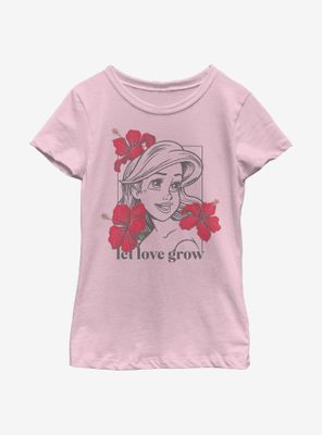 Disney The Little Mermaid Ariel Floral Youth Girls T-Shirt
