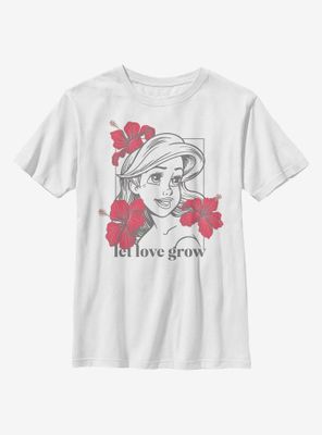 Disney The Little Mermaid Ariel Floral Youth T-Shirt