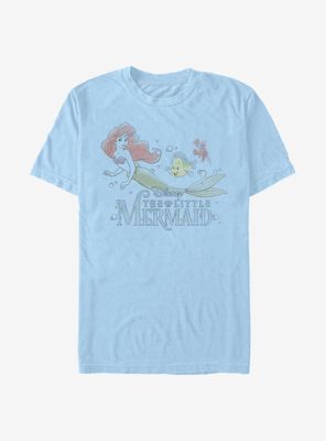 Disney The Little Mermaid Watercolor Fade Ariel T-Shirt