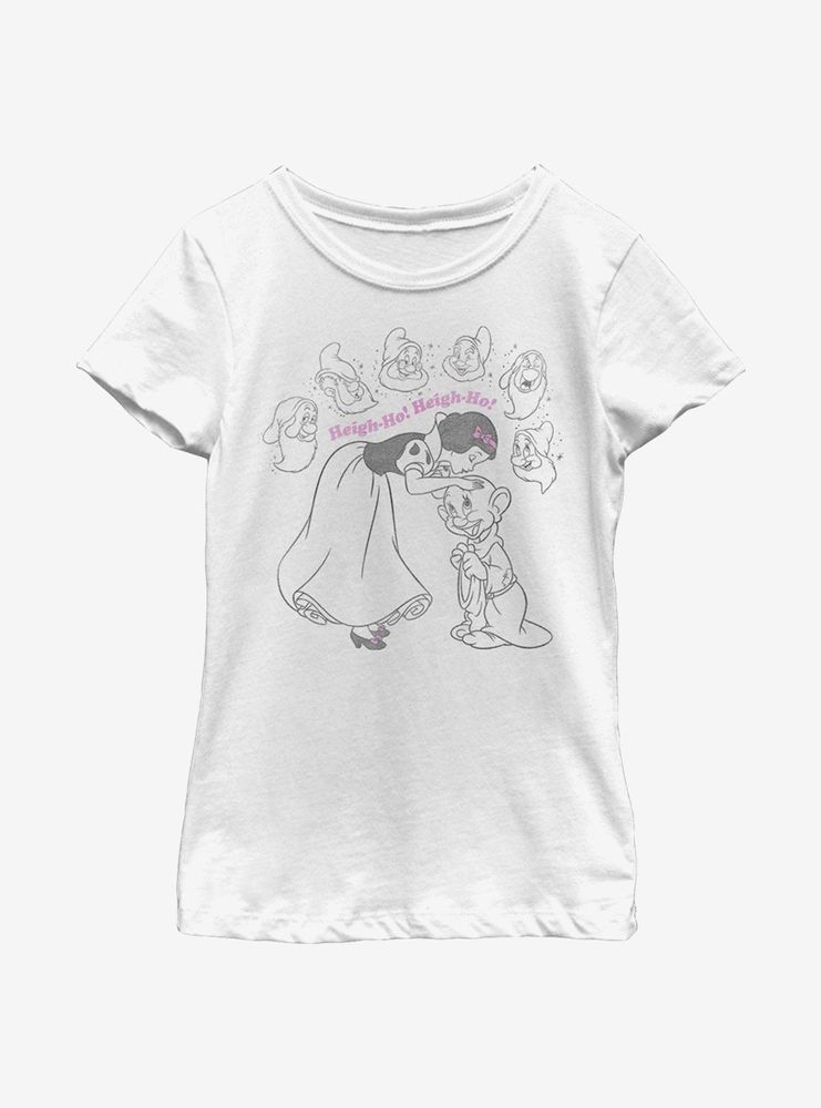 Disney Snow White And The Seven Dwarfs Heigh-Ho Youth Girls T-Shirt