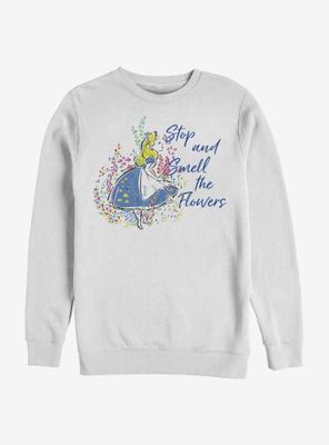 Disney Alice Wonderland Smell The Flowers Sweatshirt