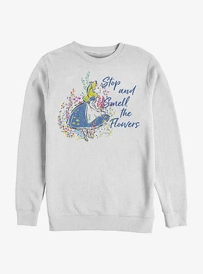 Disney Alice Wonderland Smell The Flowers Sweatshirt