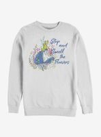 Disney Alice Wonderland Smell The Flowers Sweatshirt