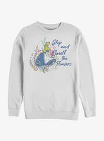 Disney Alice Wonderland Smell The Flowers Sweatshirt