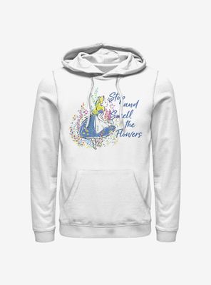 Disney Alice Wonderland Smell The Flowers Hoodie