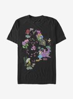 Disney Alice Wonderland Chesire Map T-Shirt