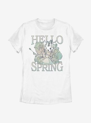 Disney Alice Wonderland Spring Garden Womens T-Shirt