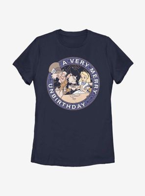 Disney Alice Wonderland Very Merry Unbirthday Womens T-Shirt