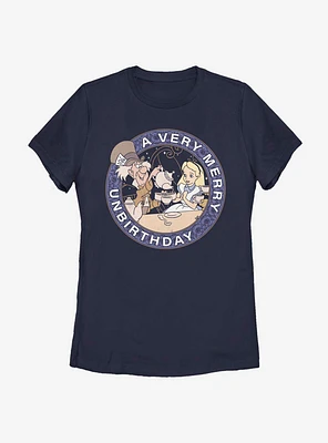 Disney Alice Wonderland Very Merry Unbirthday Womens T-Shirt