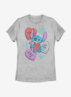 Disney Lilo And Stitch Heart Pizza Womens T-Shirt