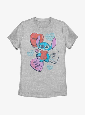 Disney Lilo And Stitch Heart Pizza Womens T-Shirt