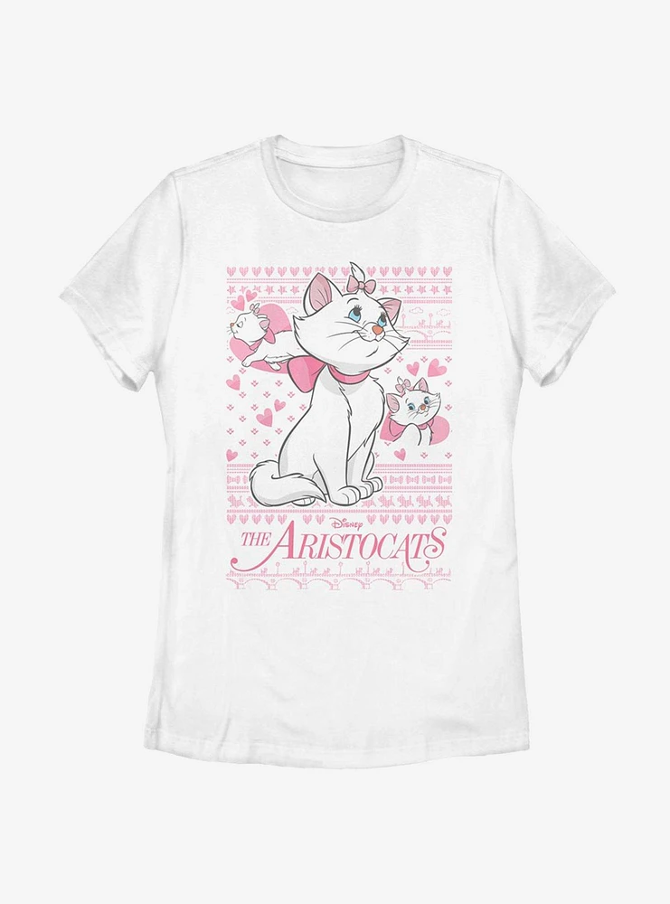 Disney Aristocats Marie Holiday Sweater Pattern Womens T-Shirt
