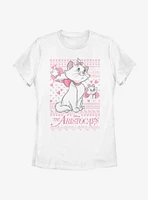Disney Aristocats Marie Holiday Sweater Pattern Womens T-Shirt
