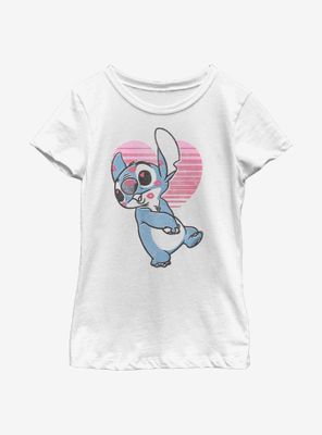 Disney Lilo And Stitch Kissy Faced Youth Girls T-Shirt