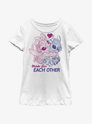 Disney Lilo And Stitch Angel Together Youth Girls T-Shirt