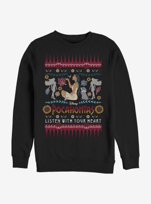 Disney Pocahontas Holiday Sweater Pattern Sweatshirt