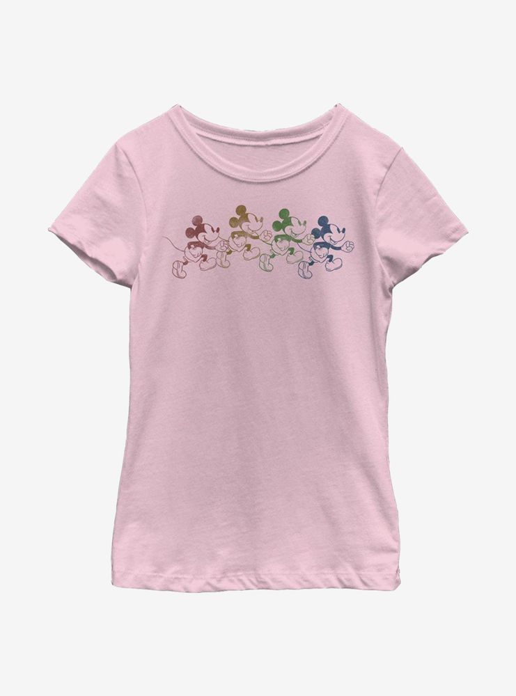 Disney Mickey Mouse Walk Youth Girls T-Shirt