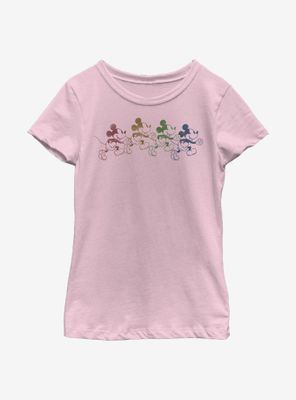 Disney Mickey Mouse Walk Youth Girls T-Shirt