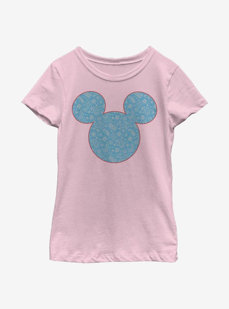 Disney Mickey Mouse Americana Paisley Youth Girls T-Shirt