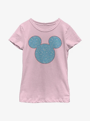 Disney Mickey Mouse Americana Paisley Youth Girls T-Shirt