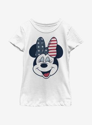 Disney Minnie Mouse Americana Bow Youth Girls T-Shirt