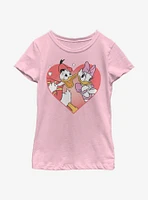 Disney Donald Duck And Daisy Love Youth Girls T-Shirt