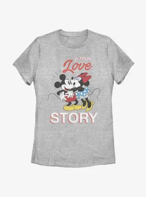 Disney Mickey Mouse True Love Story Womens T-Shirt