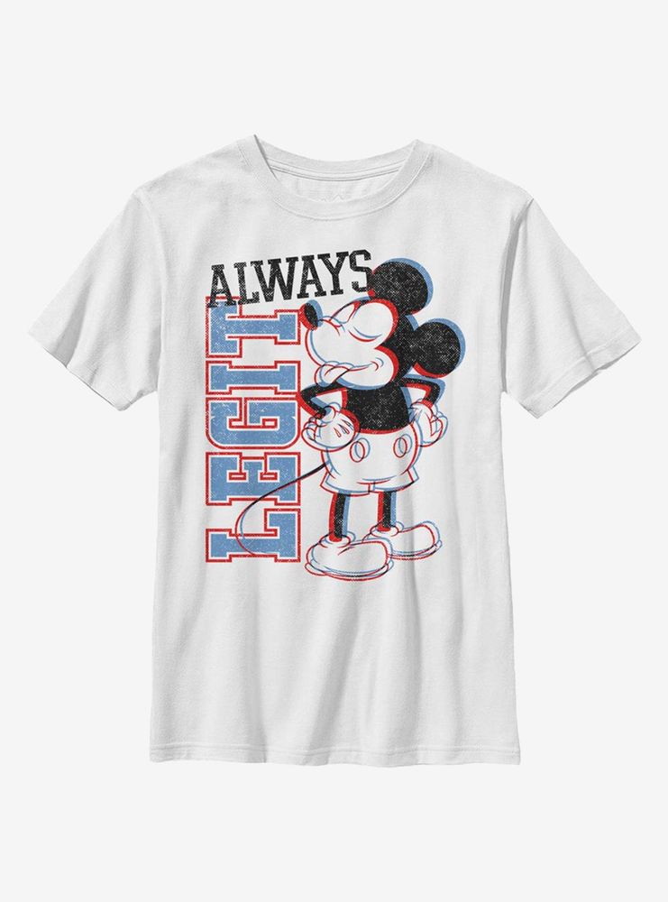 Disney Mickey Mouse Always Legit Youth T-Shirt