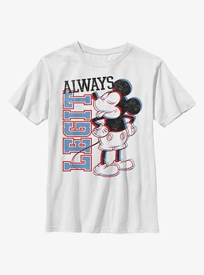 Disney Mickey Mouse Always Legit Youth T-Shirt