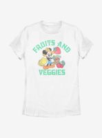 Disney Mickey Mouse Fruits And Veggies Womens T-Shirt