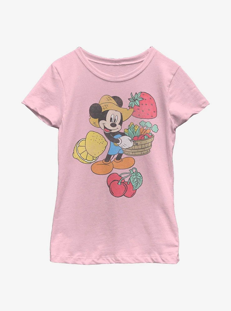 Disney Mickey Mouse Farmer Youth Girls T-Shirt