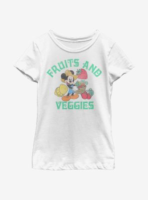 Disney Mickey Mouse Fruits And Veggies Youth Girls T-Shirt