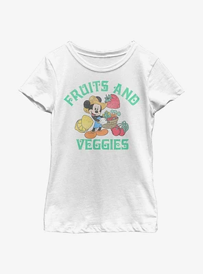 Disney Mickey Mouse Fruits And Veggies Youth Girls T-Shirt