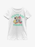 Disney Mickey Mouse Fruits And Veggies Youth Girls T-Shirt