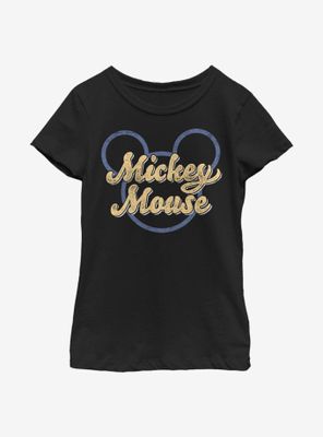 Disney Mickey Mouse Script Youth Girls T-Shirt
