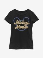 Disney Mickey Mouse Script Youth Girls T-Shirt