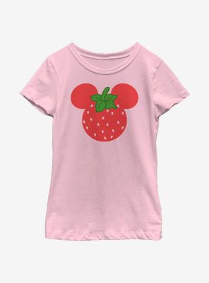 Disney Mickey Mouse Strawberry Ears Youth Girls T-Shirt