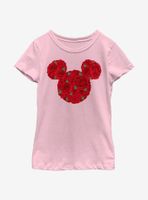 Disney Minnie Mouse Mickey Roses Youth Girls T-Shirt