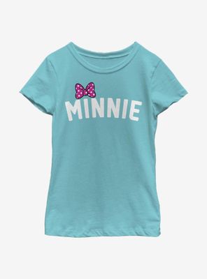 Disney Minnie Mouse Bow Chest Youth Girls T-Shirt