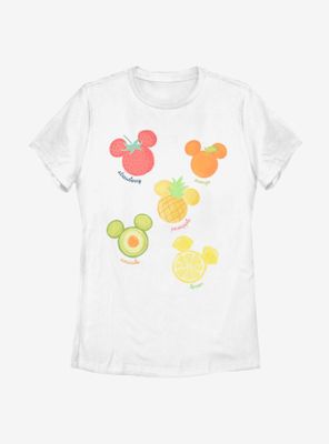 Disney Mickey Mouse Assorted Fruit Womens T-Shirt