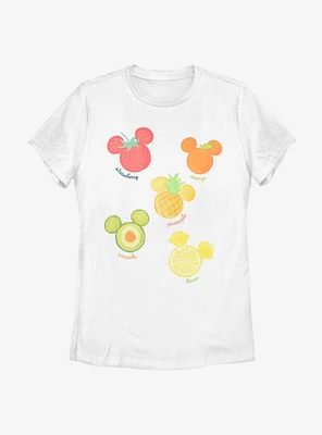 Disney Mickey Mouse Assorted Fruit Womens T-Shirt